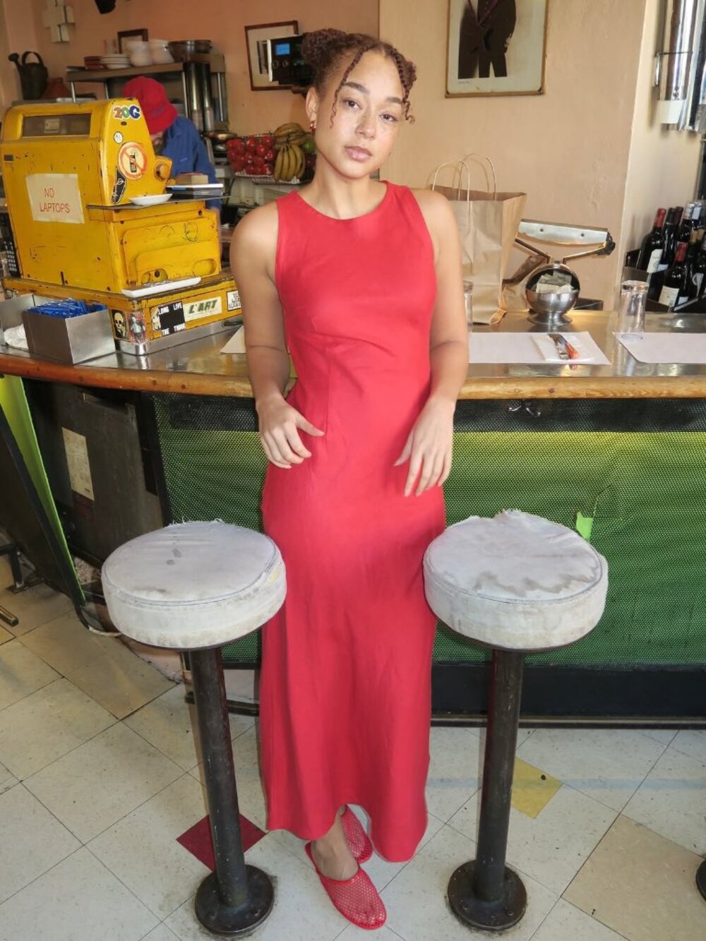 Faithfull the Brand Lydie Red Linen Maxi Dress